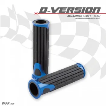 cafe 4 racer - Rubber grip "D-Version" blue - HS MOTO Germany 22mm &  7/8 inch 4251352632241
