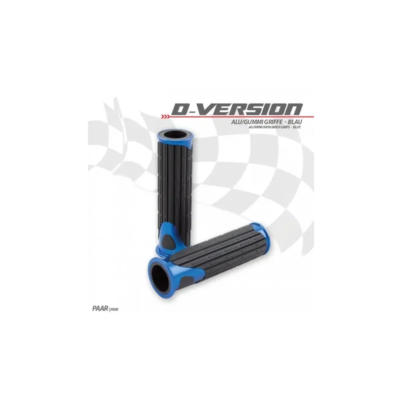 cafe 4 racer - Rubber grip "D-Version" blue - HS MOTO Germany 22mm &  7/8 inch 4251352632241