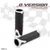 cafe 4 racer - Gumové rukojeti "D-Version" stříbrné - HS MOTO Germany 22 mm & 7/8 inch 4251352632289