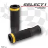 cafe 4 racer - Gumová rukojeť "Select1" zlatá - HS MOTO Germany 22 mm & 7/8 inch 4251352632524