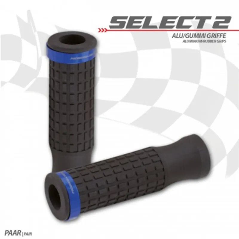 cafe 4 racer - Gumová rukojeť "Select2" modrá - HS MOTO Germany 22 mm & 7/8 inch 4251352632579