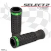 cafe 4 racer - Gumová rukoväť „Select2“ zelená - HS MOTO Germany 22mm & 7/8 inch 4251352632593