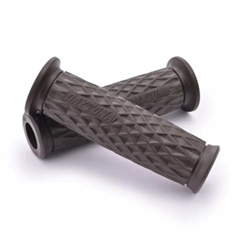 cafe 4 racer - DAYTONA Handlebar Grips GGD GRID brown - Daytona Scrambler handlebars 4251926906976