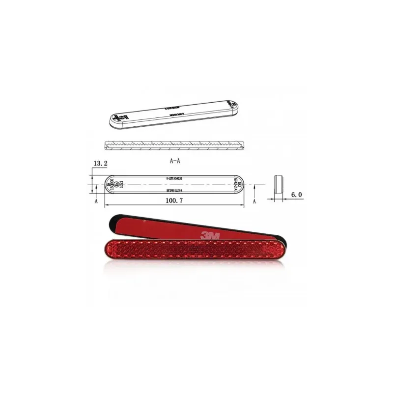 cafe 4 racer - "Line" reflector - HS MOTO Germany Reflectors 4251926904705