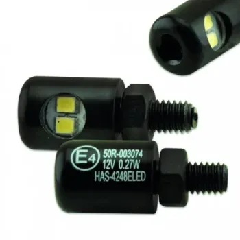 cafe 4 racer - License plate light, LED. Gloss black - MCS License plate lights 