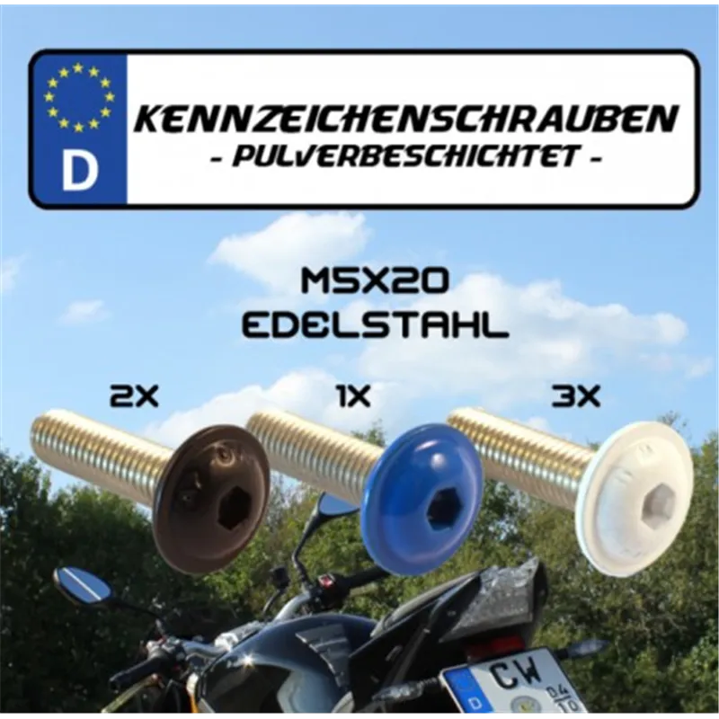 cafe 4 racer - Sada šroubů SPZ "M5 x 20" - HS MOTO Germany Příslušenství 4251352620538