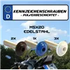 cafe 4 racer - Sada skrutiek na ŠPZ "M5 x 20" - HS MOTO Germany Príslušenstvo 4251352620538
