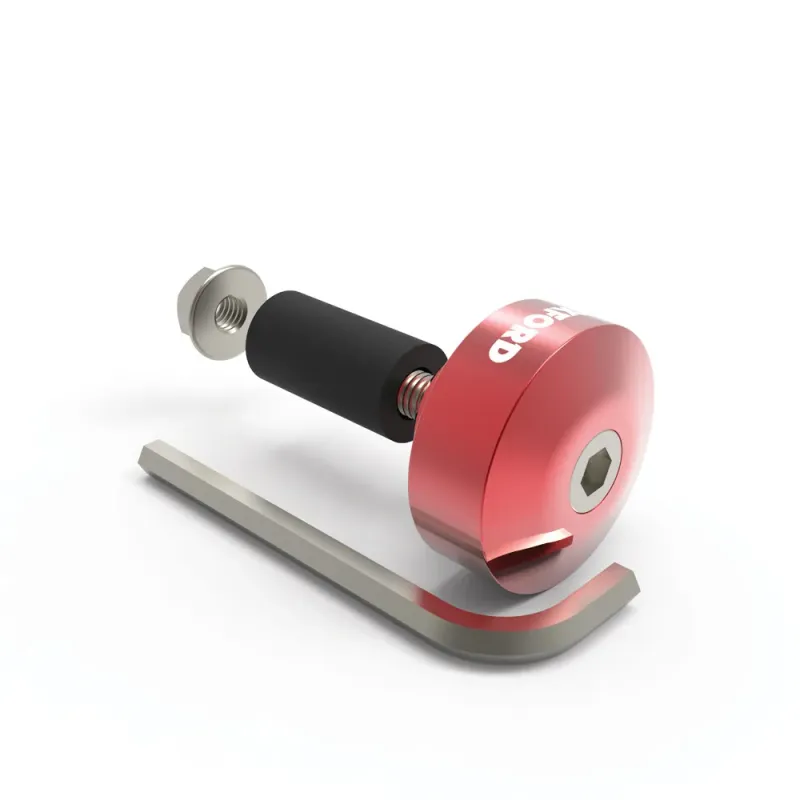 cafe 4 racer - BAR 1 Handlebar Ends - Red OXFORD - OXFORD Bar Ends 5030009145902