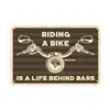 cafe 4 racer - Garage nameplate: RIDING A BIKE OXFORD - OXFORD Gifts 5030009422782
