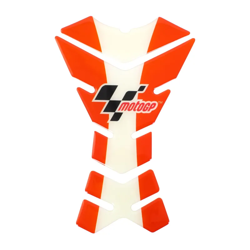 cafe 4 racer - Stylová 3dílná ochrana nádrže SIC v červené/bílé barvě od motogp pro dokonalý vzhled a ochranu vašeho motocyklu. - Moto GP Boční ochranná & Popruhy  nádrže 5034862355379