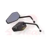 cafe 4 racer - Wunderkind BMW R18 Handlebar mirror left side housing Silver arm Black - WUNDERKIND Custom Body Parts 