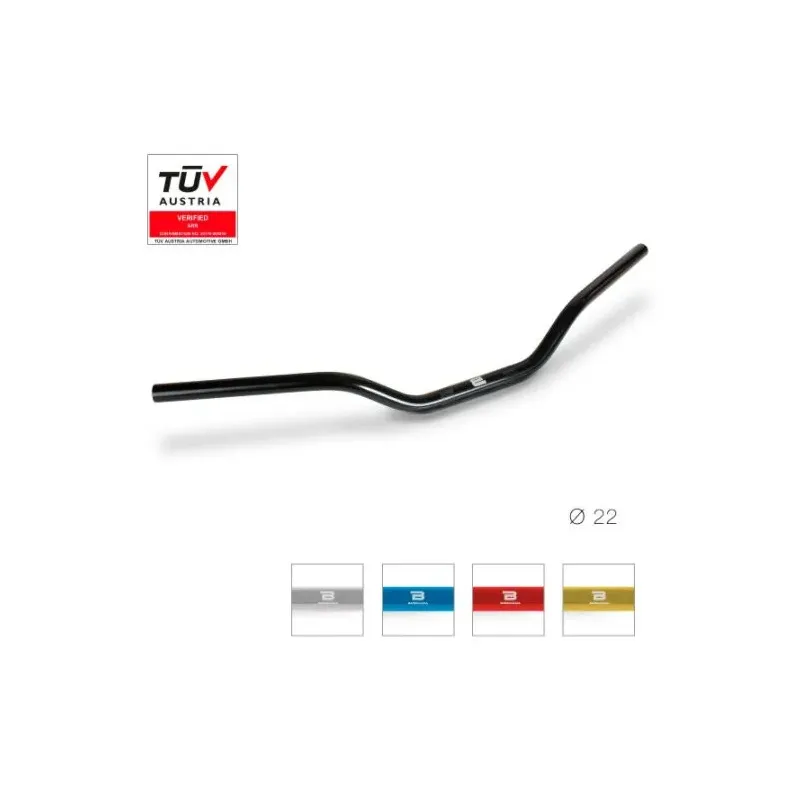 cafe 4 racer - Barracuda HANDLEBAR RACING 22mm čierne - BARRACUDA Štandardné riaditká  753610855286