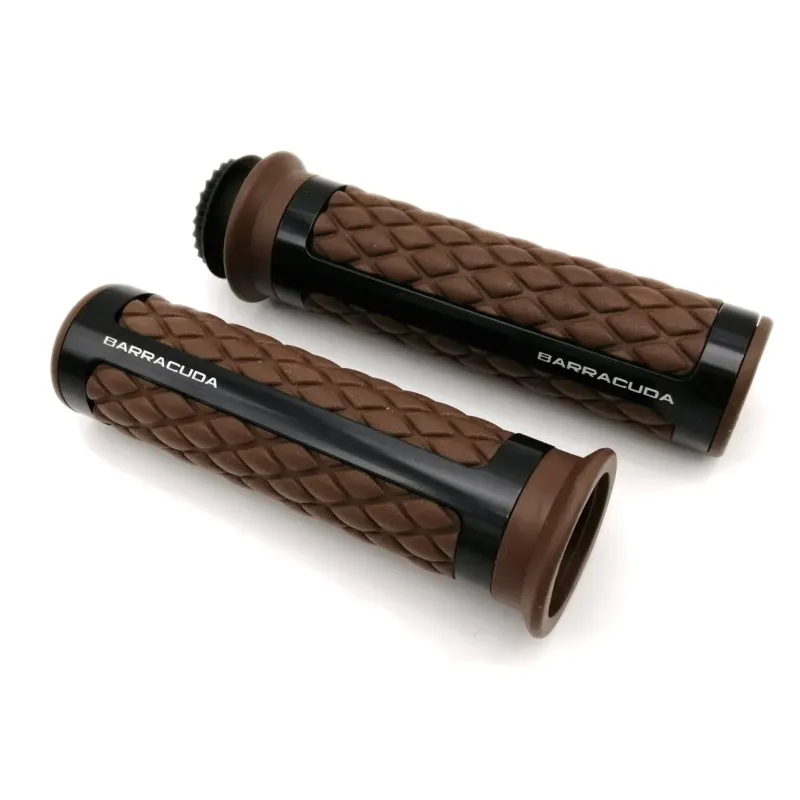 cafe 4 racer - BARRACUDA CLASSIC HNEDO / BLACK LIPS (pár) - BARRACUDA 22 mm & 7/8 inch 753610861447