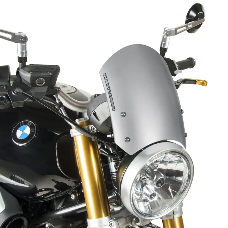 cafe 4 racer - Štít AEROSPORT hliníkový BMW R9T stříbrný - BARRACUDA Štít 663250970549