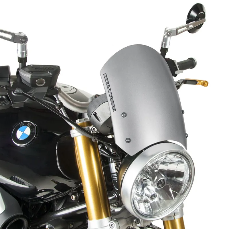 cafe 4 racer - Štít AEROSPORT hlinník BMW R9T strieborné - BARRACUDA Štít 663250970549