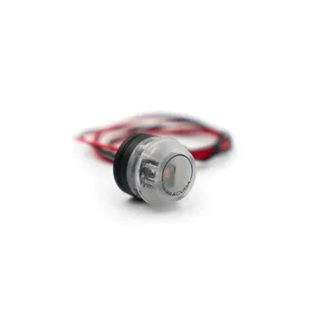 cafe 4 racer - Full size Bulls-Eye, in-bar turn signals. Chrome. Smoke lens - MCS Bar end indicators 