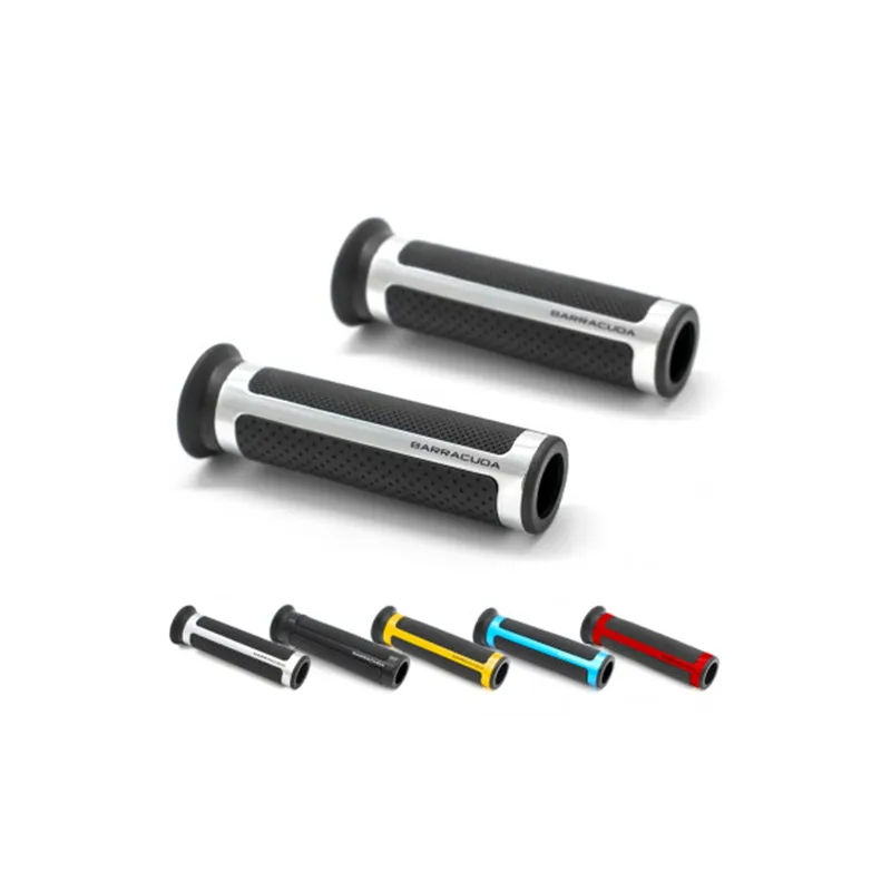 cafe 4 racer - BARRACUDA GRIPS RACING silver - BARRACUDA 22mm &  7/8 inch 753610855354