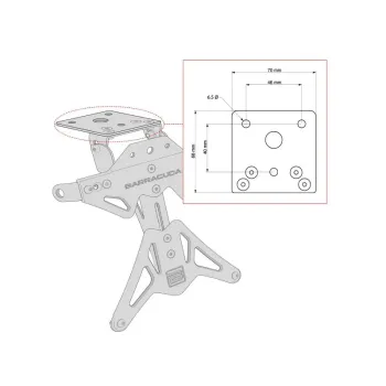 cafe 4 racer - Barracuda TAIL TIDY UNIVERSAL - BARRACUDA License plate holders  753610855729