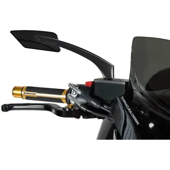 cafe 4 racer -  BARRACUDA  E-VERSION B-LUX black - BARRACUDA Standard mirrors 