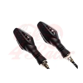 cafe 4 racer - Cobra Motorcycle Sequential LED 3in1 position and brake light with turn signal smoked pair - Cafe4Racer Running light LED turn signal 