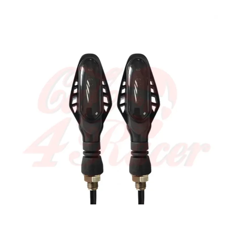 cafe 4 racer - Cobra Motorcycle Sequential LED 2in1 position light with turn signal smoked pair - Cafe4Racer Running light LED turn signal 
