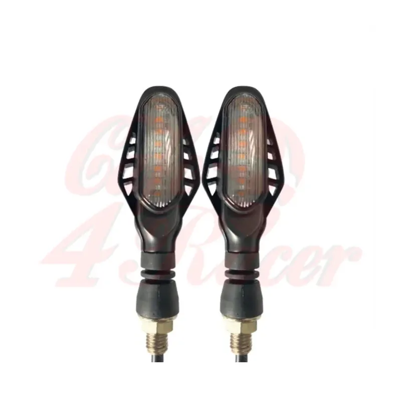 cafe 4 racer - Cobra Motorcycle Sequential LED 2in1 position light with turn signal clean lens pair - Cafe4Racer Running light LED turn signal 