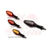 cafe 4 racer - Cobra Motorcycle Sequential 2in1 FRONT 3in1 REAR LED clean lens 4pcs - Cafe4Racer Running light LED turn signal 