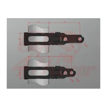 cafe 4 racer - Držáky světlometů WUNDERKIND Next Generation LONG - ABM Držáky světlometů 