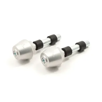 cafe 4 racer - LSL Bar end weight aluminium, cylindrical with logo, 90g, silver - LSL Bar Ends 4251342928972