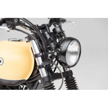 cafe 4 racer - LSL Six Days Headlight black/black, H4 - LSL Predné svetlá s bočným úchytom 4251342900923