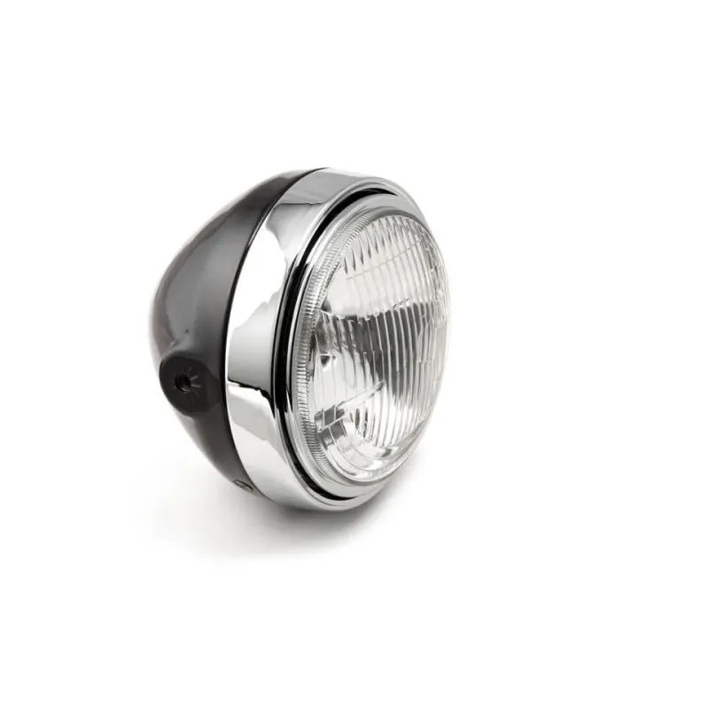 cafe 4 racer - LSL Scrambler Head Light, černá/chromová - LSL Přední světla s bočním uchycením 4251342922918