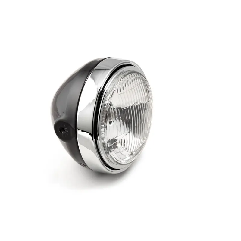 cafe 4 racer - LSL Scrambler Head Light, čiierna/chromova - LSL Predné svetlá s bočným úchytom 4251342922918