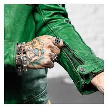 cafe 4 racer - Holy Freedom Zero EVO jacket green - HOLY FREEDOM Jackets 