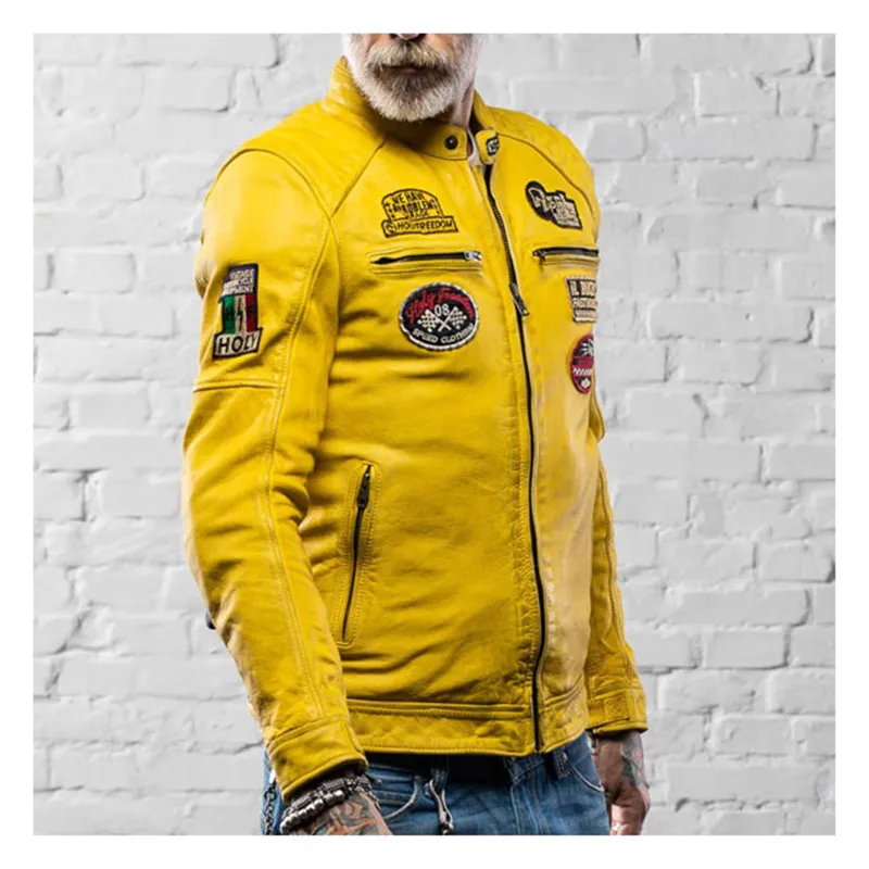 cafe 4 racer - Holy Freedom Zero EVO jacket yellow - HOLY FREEDOM Jackets 