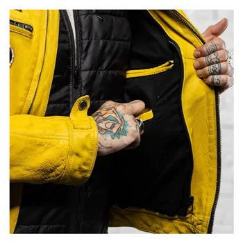cafe 4 racer - Holy Freedom Zero EVO jacket yellow - HOLY FREEDOM Jackets 