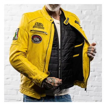 cafe 4 racer - Holy Freedom Zero EVO jacket yellow - HOLY FREEDOM Jackets 