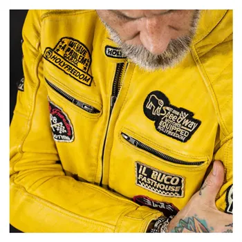 cafe 4 racer - Holy Freedom Zero EVO jacket yellow - HOLY FREEDOM Jackets 