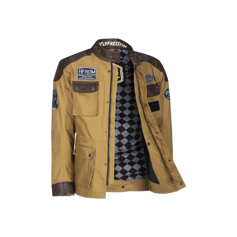 cafe 4 racer - Holy Freedom Quattro Wax EVO jacket havana brown - HOLY FREEDOM Jackets 