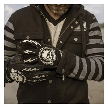 cafe 4 racer - Holy Freedom Tools gloves black/white - HOLY FREEDOM Gloves 