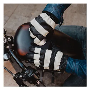 cafe 4 racer - Holy Freedom Pitt gloves black/white - HOLY FREEDOM Gloves 
