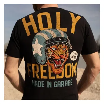 cafe 4 racer - Holy Freedom Tiger tričko čierne - HOLY FREEDOM Tričká 