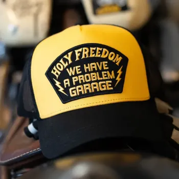 cafe 4 racer - GMG Logo trucker cap white/black - GAS MONKEYS GARAGE Caps 