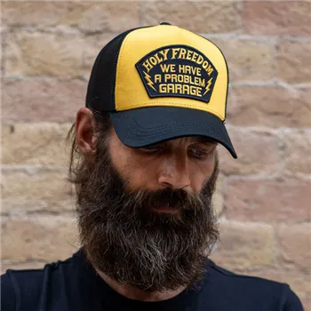 cafe 4 racer - Holy Freedom Flash cap yellow - HOLY FREEDOM Caps 