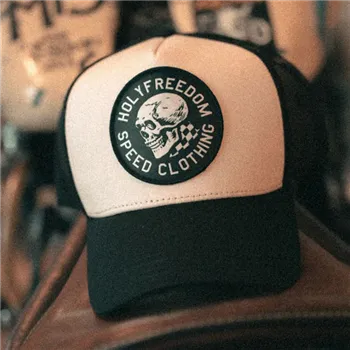 cafe 4 racer - Holy Freedom Skull Cap cap black/off white - HOLY FREEDOM Caps 