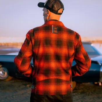 cafe 4 racer - Holy Freedom Definitive Flannel jacket red - HOLY FREEDOM Jackets 