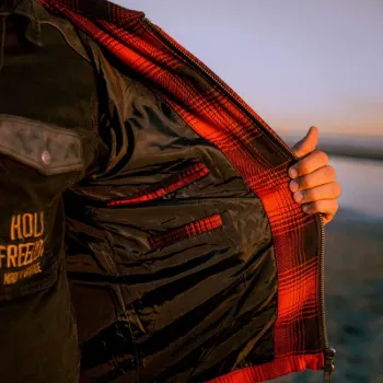cafe 4 racer - Holy Freedom Definitive Flannel jacket red - HOLY FREEDOM Jackets 