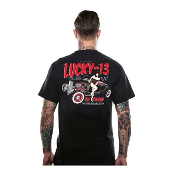 cafe 4 racer - Lucky 13 Lola tričko čierna - Lucky 13 Tričká 