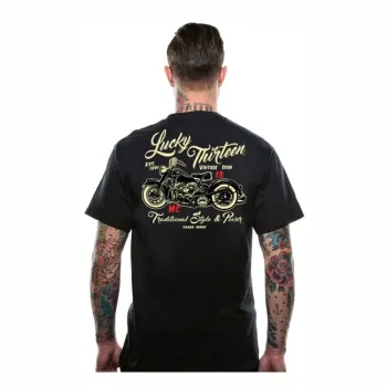 cafe 4 racer - Von Dutch Wolfy tričko námornícka modrá - Von Dutch Tričká 