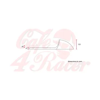 cafe 4 racer - Cafe Racer seat CR12 - Cafe4Racer Partially Upholstered 