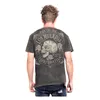 Lucky 13 Dead Skull T-shirt washed brown